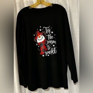 “It’s the Season to Sparkle” Long Sleeve T-Shirt. Size XXL